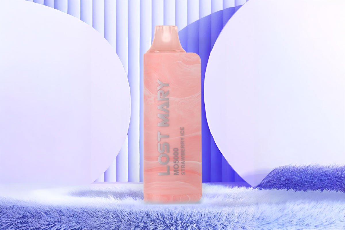 Lost Mary Mo5000 Battery Strawberry Ice Lost Mary MO5000 Disposable Vape   NicDelivery Lost Mary MO5000 Vape | Free Shipping Available | White Horse  Vapor - .99