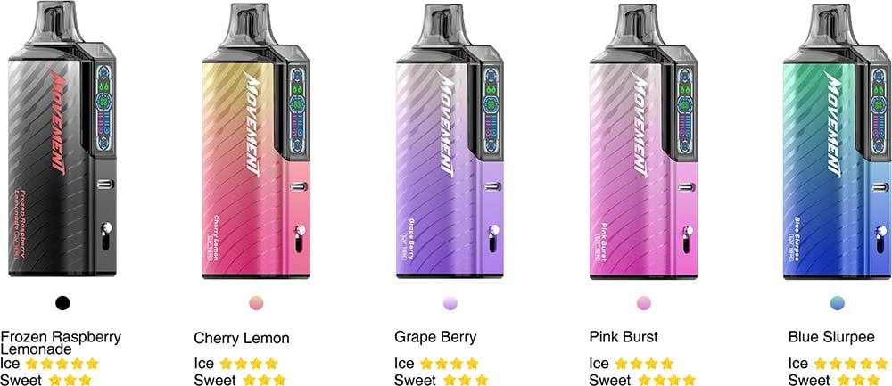 Lost Vape Movement LV 18K flavors