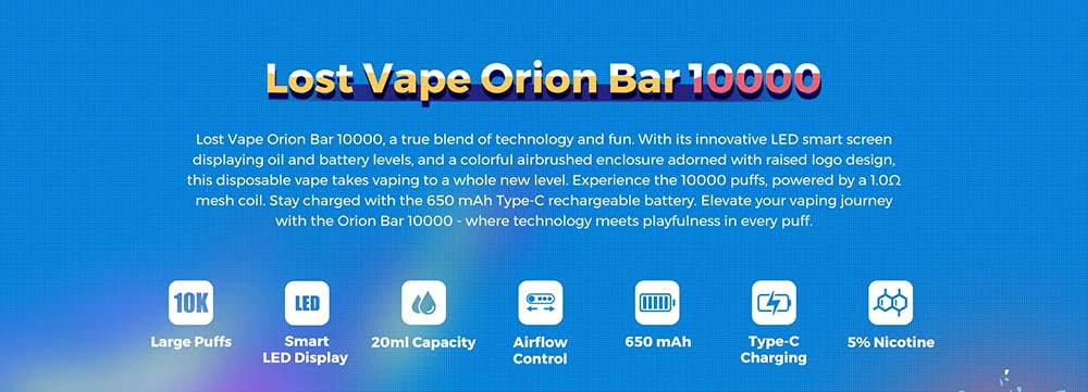 Orion Bar 10000 Specifications and Features