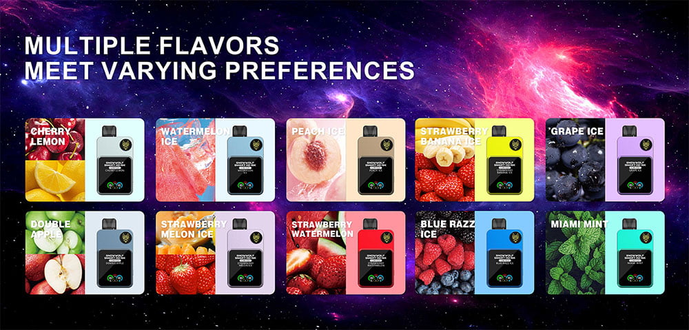 SnowWolf Smart HD 15K has a wide range of flavors