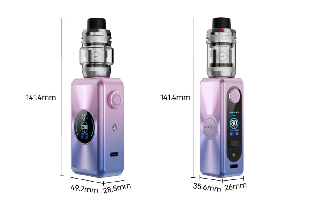 Vaporesso GEN SE and Vaporesso GEN SE dimensions