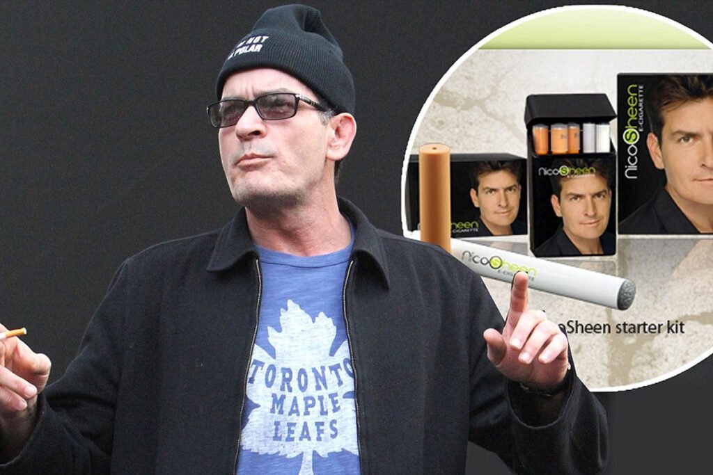 Charlie Sheen vaping